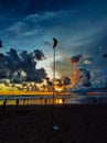 Kuta beach in the afternoon view Royalty Free Stock Photo