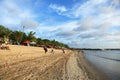 Kuta Beach in the evening in Bali, Indonesia.