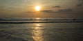 Sunset at Kuta Beach, Bali-Indonesia Royalty Free Stock Photo