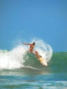 Kuta beach surfing action