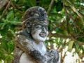 KUTA, INDONESIA - JUNE, 15, 2017: close up of a stone statue at kuta beach