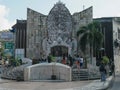 KUTA, INDONESIA - JUNE, 17, 2017: morning wide view of the bali bombing memorial at kuta, bali