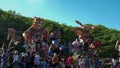 KUTA, INDONESIA - MARCH, 18, 2018 crowds viewing the ogoh-ogoh statues at kuta beach on bali