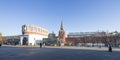 Kutafia or bridgehead tower on a sunny winter day, Russia, Moscow Kremlin, Russia