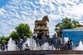 Colchis Fountain, modern fountain with golden statues of animals, replicas of ancient Georgian figures.