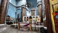 KUTAISI, GEORGIA - JUNE 22, 2023: Interior of the historic Kutaisi Cathedral of the Annunciation church. Former catholic temple,