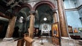 KUTAISI, GEORGIA - JUNE 22, 2023: Interior of the historic Kutaisi Cathedral of the Annunciation church. Former catholic temple,