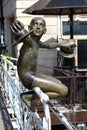 Sculpture of boy in Kutaisi, Georgia Royalty Free Stock Photo