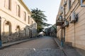 Tbilisi street in the old part of Kutaisi in Georgia, in the morning sun