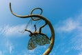 KUTAISI, GEORGIA: Sculpture of flying boy near the Parliament building in Kutaisi. Royalty Free Stock Photo