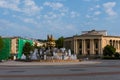 Kutaisi square fountain with horse sculpture, Kutaisi, Georgia