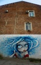 Kutaisi Street Art on House Wall