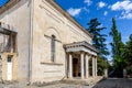 Kutaisi Synagogue, old stone building from 1886 with white columns on Boris Gaponov Street Royalty Free Stock Photo