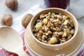 Kutia - sweet grain pudding, the traditional first dish of Christmas Eve supper in Eastern European countries
