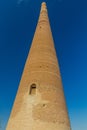 Kutlug Timur Minaret in the ancient Konye-Urgench, Turkmenista Royalty Free Stock Photo