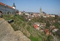 View of the Church of St. James St. Jacob Church and Jesuit College in Kutna Hora,Czech Republic Royalty Free Stock Photo