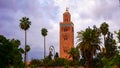 Kutubiyya Mosque or Koutoubia Mosque is the largest mosque in Marrakesh, Morocco Royalty Free Stock Photo