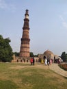 Kutubminar place tourism nature enjoy Royalty Free Stock Photo