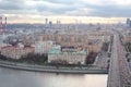 Kutuzovsky prospect, Moskva river and Novoarbatsky bridge