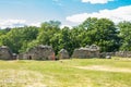 Kuusisto castle ruins at sunny summer day in Kaarina, Finland