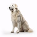 Kuvasz breed dog isolated on a clean white background