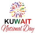 Kuwait celebration 25-26 February national day Kuwait, festive icon vector illustration Royalty Free Stock Photo