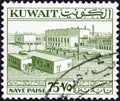 KUWAIT - CIRCA 1958: A stamp printed in Kuwait shows Main square, Kuwait, circa 1958.