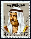 KUWAIT - CIRCA 1969: A stamp printed in Kuwait shows Sheikh Sabah emir of Kuwait, circa 1969.