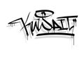 Basic RGB KUWAIT country graffiti tag style Royalty Free Stock Photo