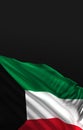 Kuwait 3D flag 3D rendering