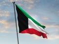 Kuwait 3D flag 3D rendering