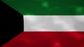 Kuwait dense flag fabric wavers, background loop