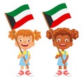 Kuwait flag in hand set Royalty Free Stock Photo