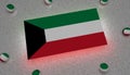 Kuwait Flag red white green black