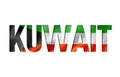 Kuwait flag text font