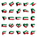 Kuwait flag, vector illustration Royalty Free Stock Photo