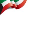 Kuwait flag, vector illustration on a white background Royalty Free Stock Photo