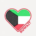 Kuwait heart flag badge.