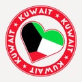 Kuwait heart flag badge.