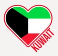 Kuwait heart flag badge.