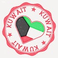 Kuwait heart flag logo.