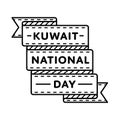 Kuwait National Day greeting emblem Royalty Free Stock Photo