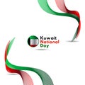 Kuwait National Day Vector Template Design Illustration