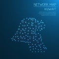 Kuwait network map.