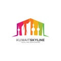 Kuwait skyline logo design template Royalty Free Stock Photo