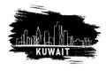 Kuwait Skyline Silhouette. Hand Drawn Sketch. Royalty Free Stock Photo