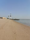 kuwait tower with blue sky , kwait tower Royalty Free Stock Photo