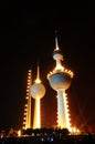 Kuwait Towers Fire work Royalty Free Stock Photo