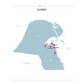 Kuwait vector map.