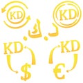 Kuwaiti dinar currency symbol icon of Kuwait